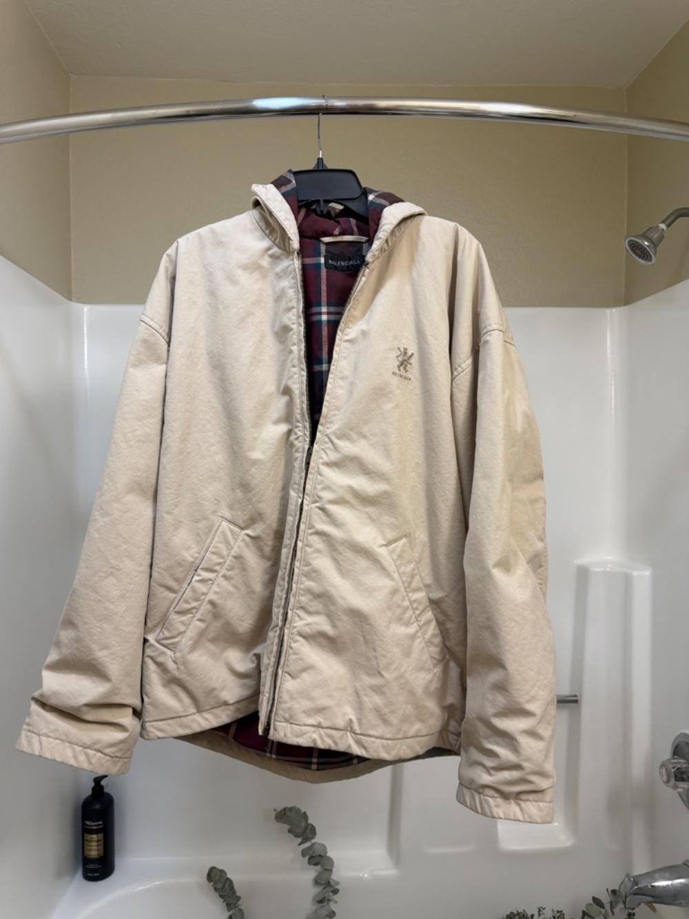 Balenciaga Cotton Blend Hooded Jacket